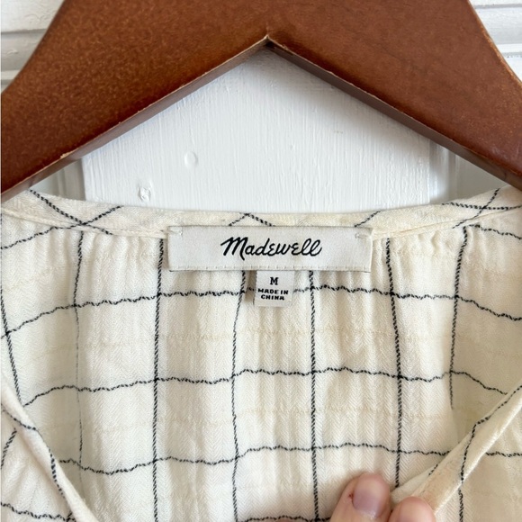 Madewell meadow shirt in window pane size M - Picture 3 of 5